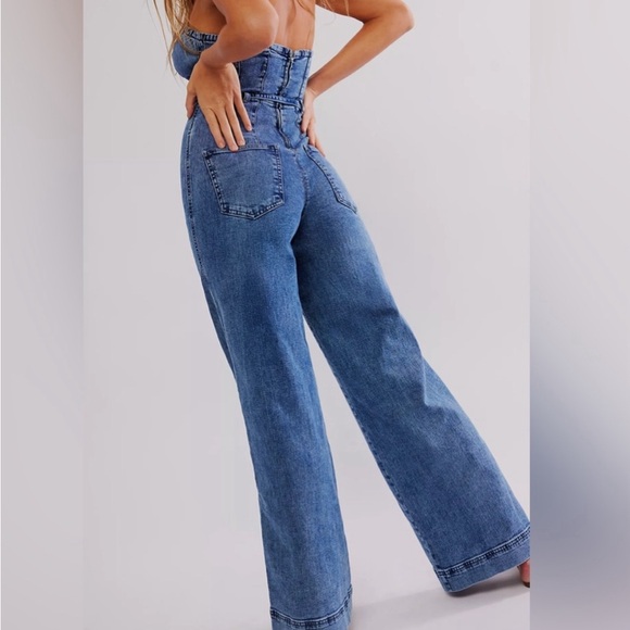 We the free CRVY femme denim jumpsuit NWOT - Picture 2 of 3